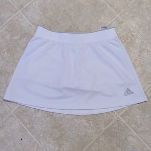 White club tennis Adidas mini skirt w/ shorts